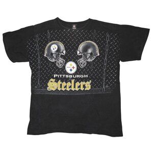 Pittsburgh Steelers NFL Team Apparel Old English Black T-Shirt Adult Small